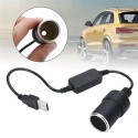Convertitore con connettore USB maschio da 5V a presa accendisigari femmina 12V