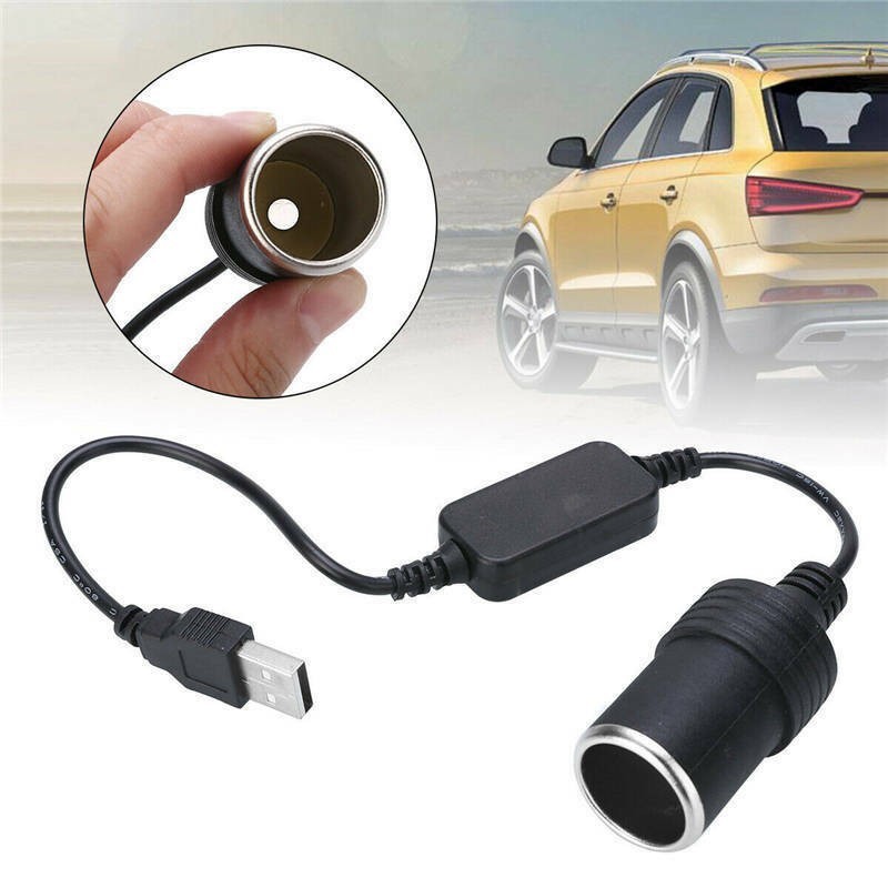 Hongu Convertitore con connettore USB maschio da 5V a presa accendi...