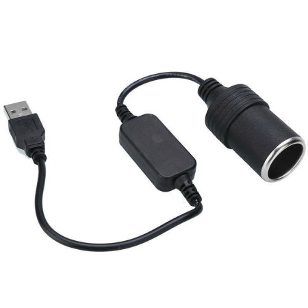 Convertitore con connettore USB maschio da 5V a presa accendisigari femmina 12V