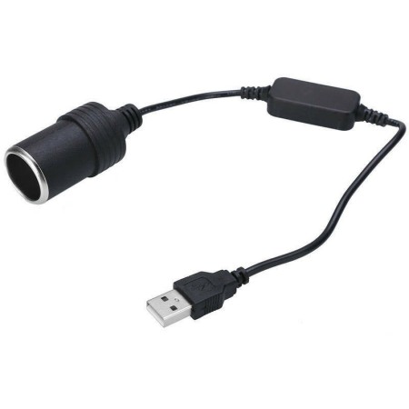 Convertitore con connettore USB maschio da 5V a presa accendisigari femmina 12V