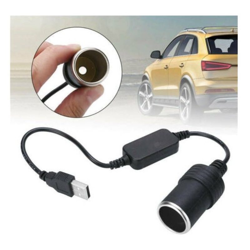 Hongu Convertitore con connettore USB maschio da 5V a presa accendi...