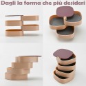 ORGANIZER PORTAGIOIE E TRUCCO ROTANTE CON SPECCHIO A QUATTRO SCOMPARTI 360°