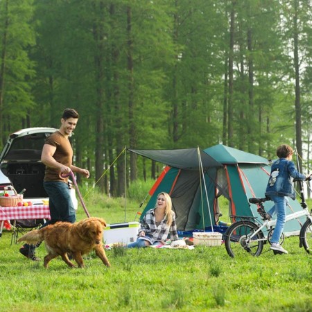 Tenda da campeggio 4 5 posti persone impermeabile automatica Anti-UV zanzariera