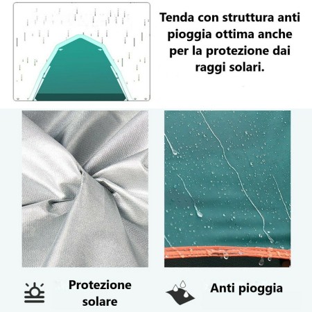 Tenda da campeggio 4 5 posti persone impermeabile automatica Anti-UV zanzariera
