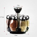 Portaspezie Girevole 360° Con 6 Barattoli Tappi Spargispezie organizer spezie