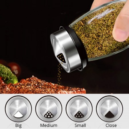 Portaspezie Girevole 360° Con 6 Barattoli Tappi Spargispezie organizer spezie