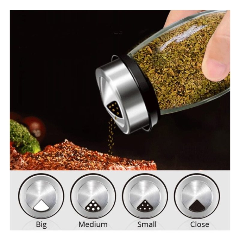 Hongu Portaspezie Girevole 360° Con 6 Barattoli Tappi Spargispezie ...