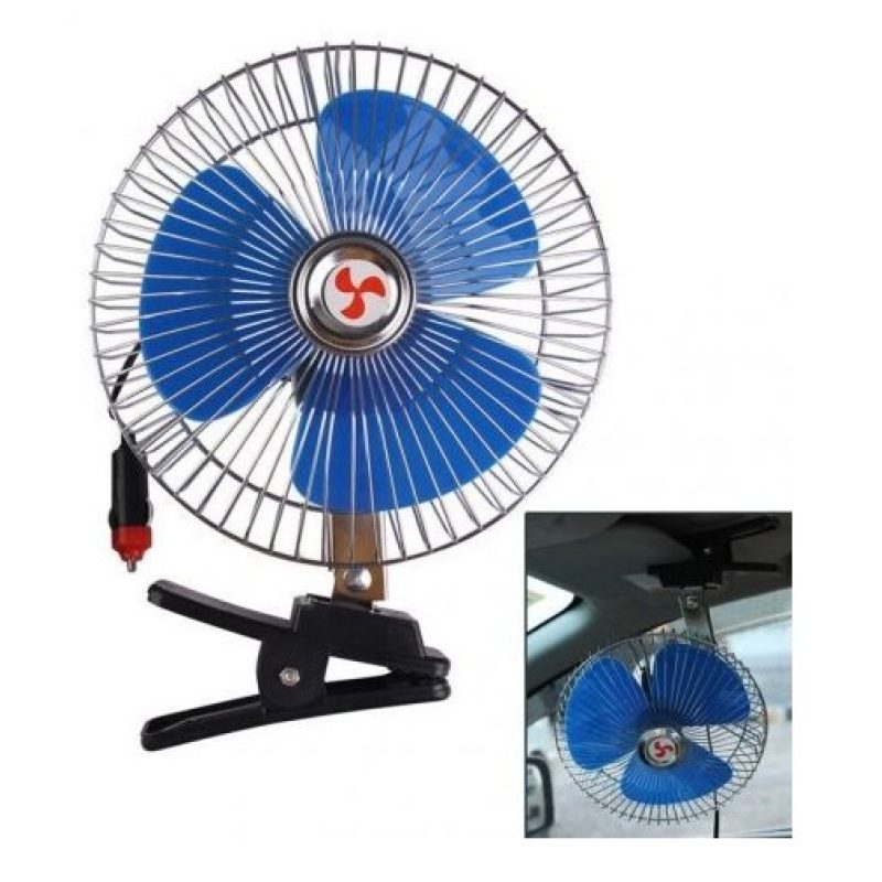 Ventilatore oscillante auto con presa accendisigari da 6 pollici 12V con pinza