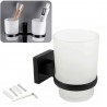 DRIWEI BICCHIERE CON SUPPORTO BAGNO PORTA SPAZZOLINO DENTI MURO CAS...