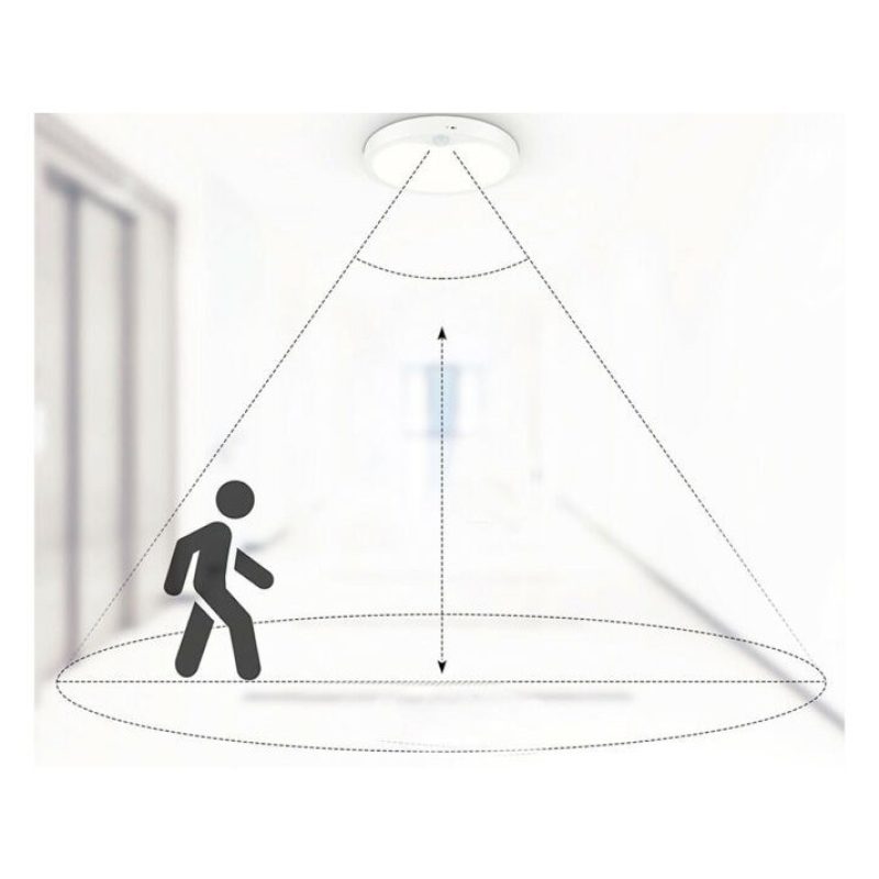 DRIWEI PLAFONIERA LED SOFFITTO ROTONDA 24W LUCE FREDDA SENSORE MOVI...