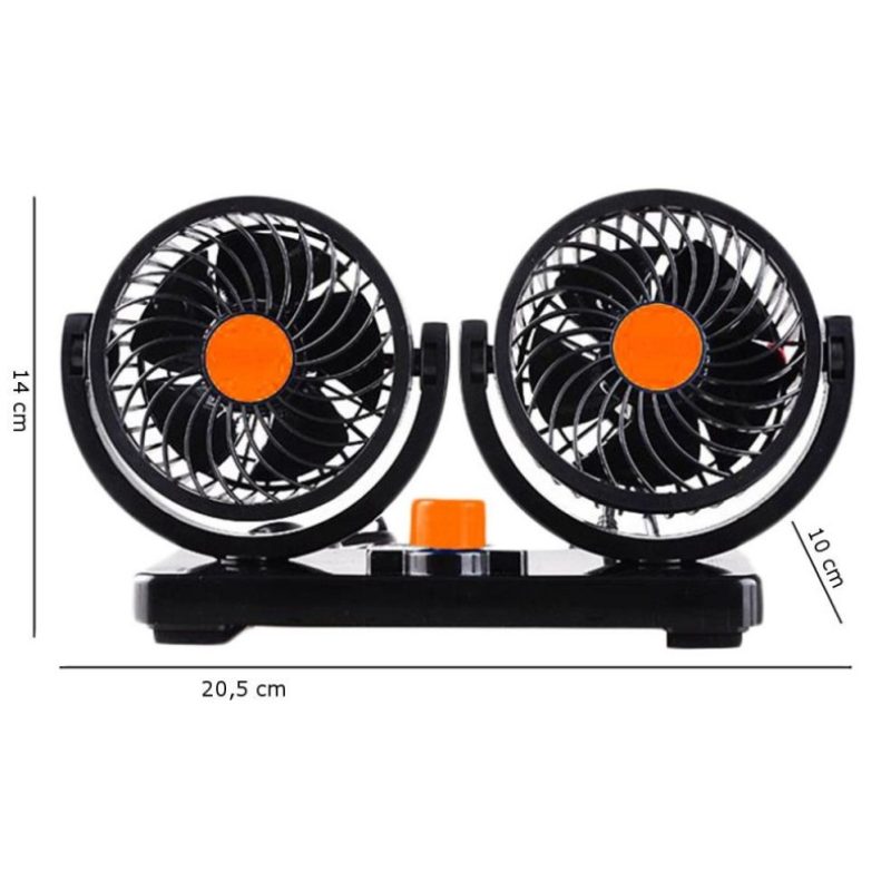 Doppio ventilatore regolabile per auto camion camper furgone 12V 24V