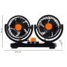 Doppio ventilatore regolabile per auto camion camper furgone 12V 24V