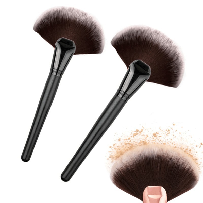 2x Pennello PROFESSIONALE MAKE UP COSMETICI TRUCCO VISO BELLEZZA pennelli fard