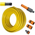 TUBO 5/8" ACQUA IRRIGAZIONE PER GIARDINO 3 STRATI GIALLO 20 METRI ACCESSORI