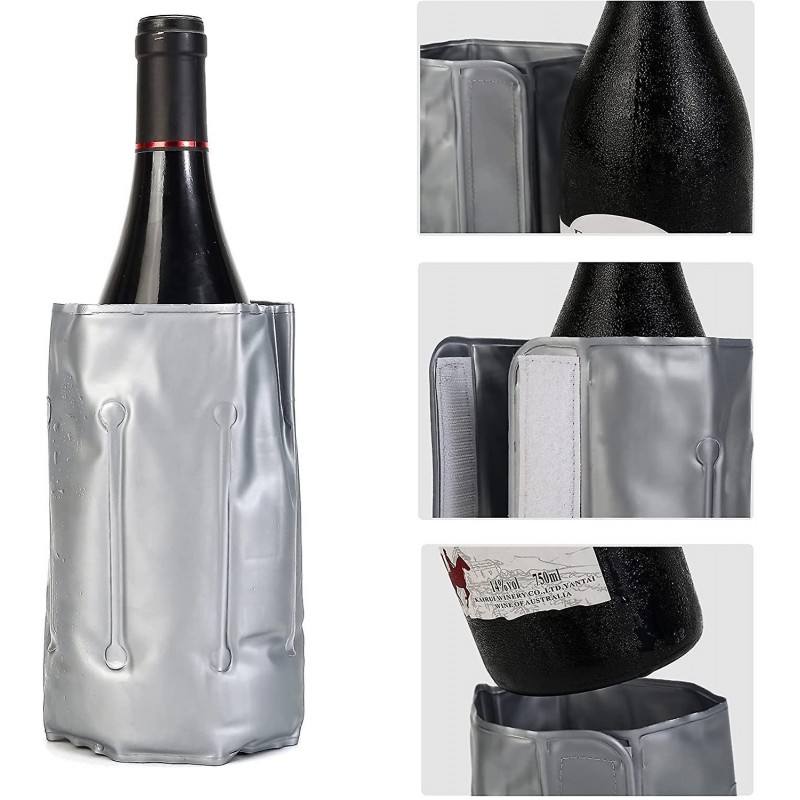 Casa y menaje 2x Raffredda BOTTIGLIE con LIQUIDO VINO Ghiaccio CHAM...