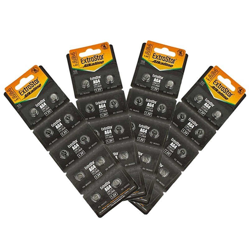 40 PILE BATTERIE A BOTTONE AG4 1,5v 377A SR66 LR626 SG4 SR626 LR66 177 PILA