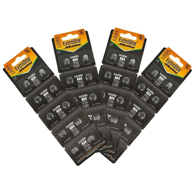 ExtraStar 40 PILE BATTERIE A BOTTONE AG4 1,5v 377A SR66 LR626 SG4 S...
