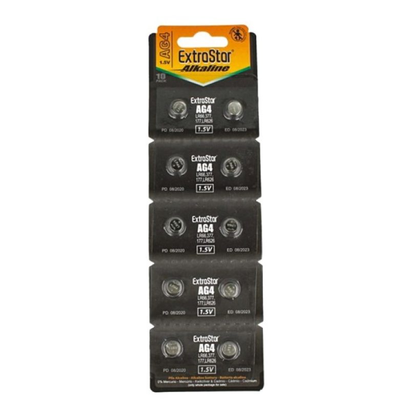ExtraStar 40 PILE BATTERIE A BOTTONE AG4 1,5v 377A SR66 LR626 SG4 S...