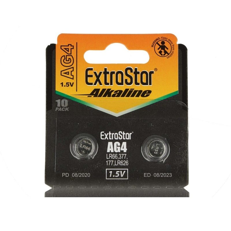 ExtraStar 40 PILE BATTERIE A BOTTONE AG4 1,5v 377A SR66 LR626 SG4 S...