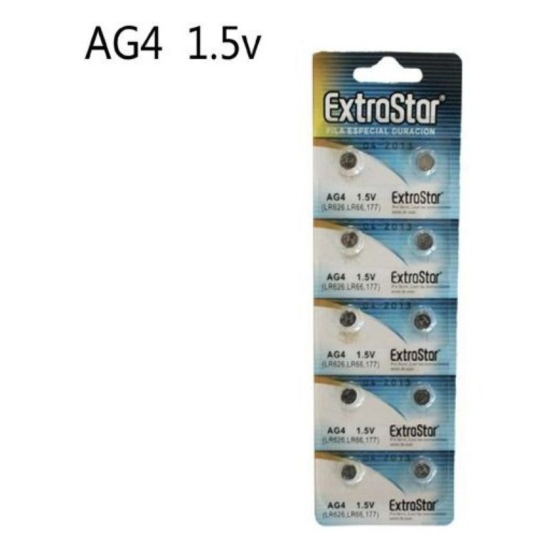 ExtraStar 40 PILE BATTERIE A BOTTONE AG4 1,5v 377A SR66 LR626 SG4 S...
