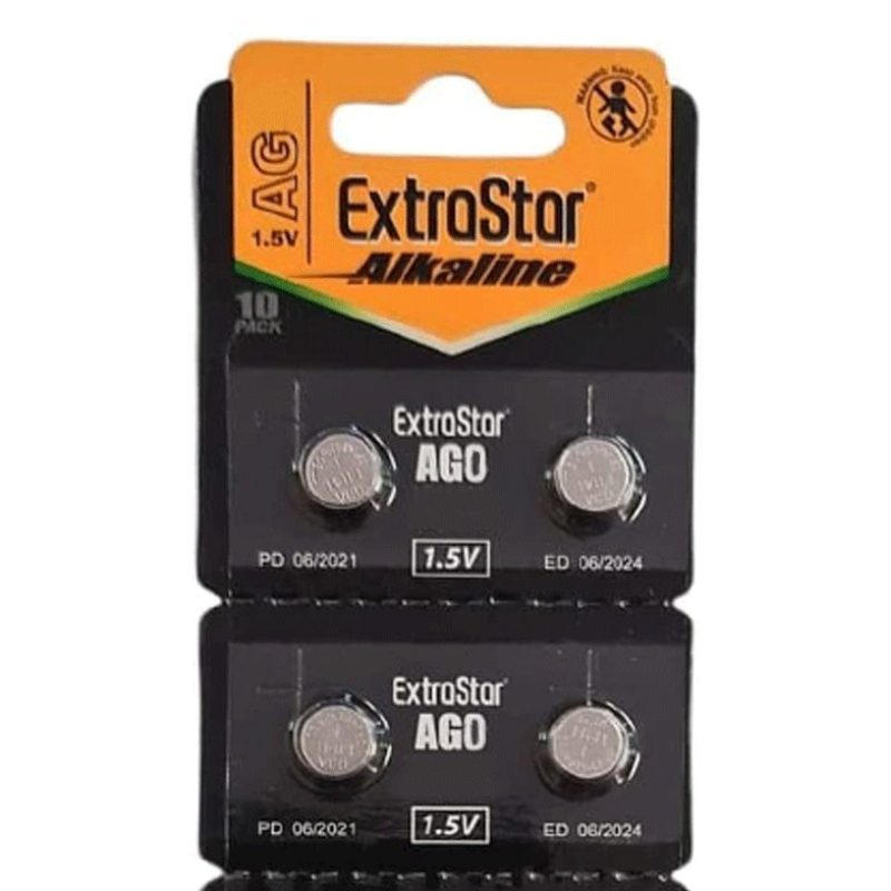 ExtraStar 40 PILE BATTERIE A BOTTONE AG0 SR521SW, SR63, LR521,LR69,...