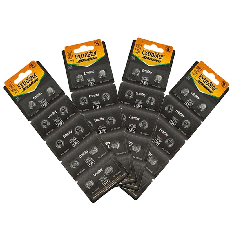 ExtraStar 40 PILE BATTERIE A BOTTONE AG2 1,5v LR726 396A SR726 SR59...