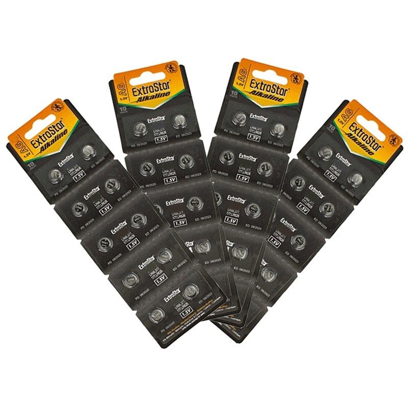 ExtraStar 40 PILE BATTERIE A BOTTONE AG5 1,5v SR48 SR754 SG5 LR754 ...