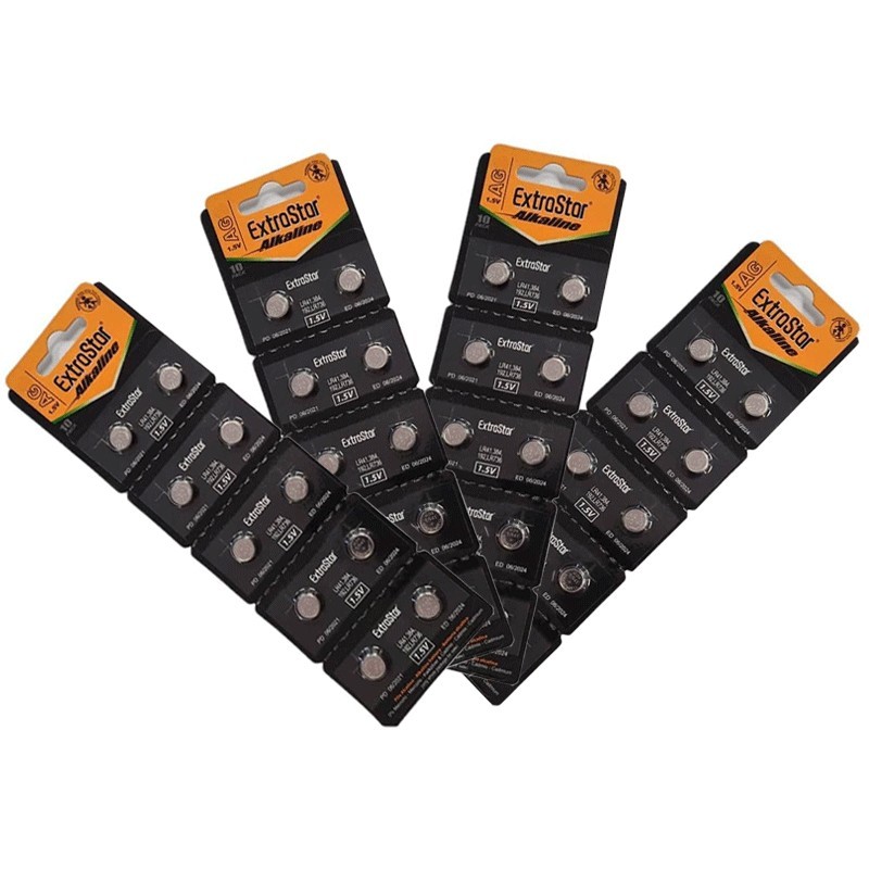 40 PILE BATTERIE A BOTTONE AG11 1,5v SR58 LR721 LR58 361/362 SR721 PILA PIATTE