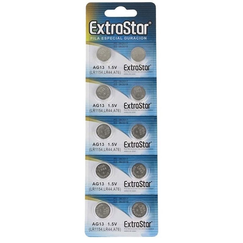 ExtraStar 40 x PILE BATTERIE A BOTTONE AG13 1,5v SR44 LR44 LR1154 3...