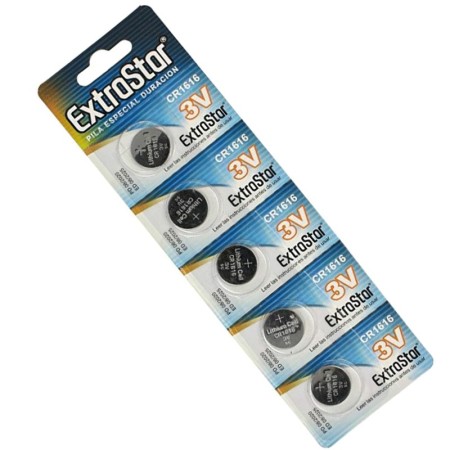 20X BATTERIE A BOTTONE PILE CR1616 3V LITIO EXTRASTAR CR 1616  PILA BATTERIA
