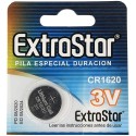20X BATTERIE A BOTTONE PILE CR1620 3V LITIO EXTRASTAR CR 1620 PILA BATTERIA