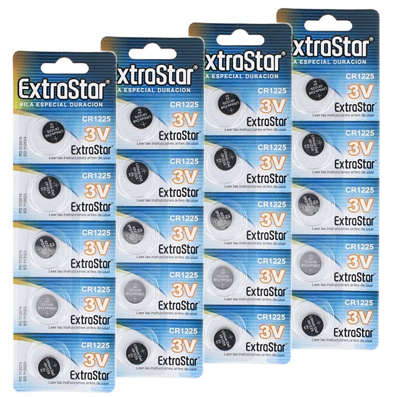 ExtraStar 20 PILE 3V CR1225 1225 CR BATTERIA OROLOGIO BOTTONE PILA ...