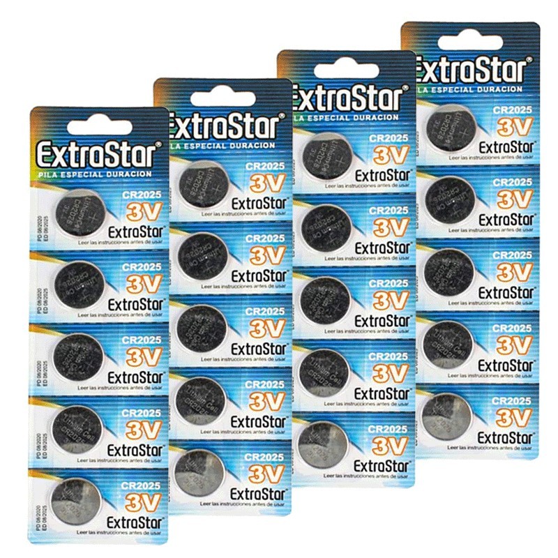 ExtraStar 20x PILE 3V CR2025 2025 CR BATTERIE OROLOGIO BOTTONE PILA...