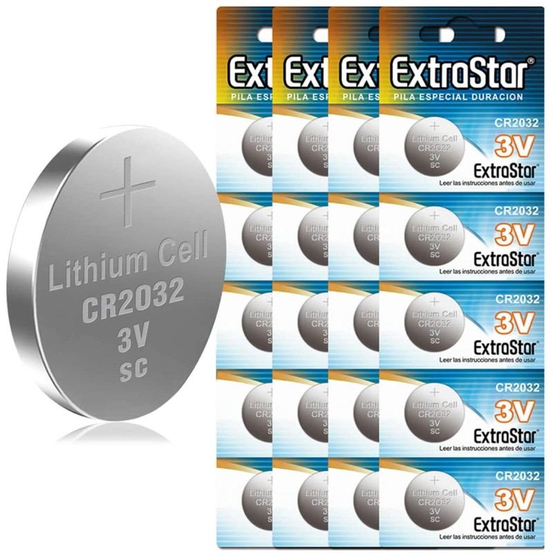 20x batterie CR2032 bottone 3V ExtraStar batteria pila pile orologio giocattoli