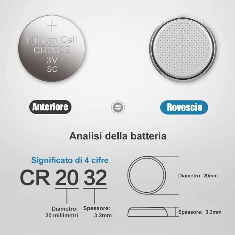 ExtraStar 20x batterie CR2032 bottone 3V ExtraStar batteria pila pi...