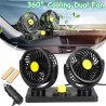 Andowl DOPPIO VENTILATORE PER AUTO CAMION CAMPER FURGONE 12V REGOLA...