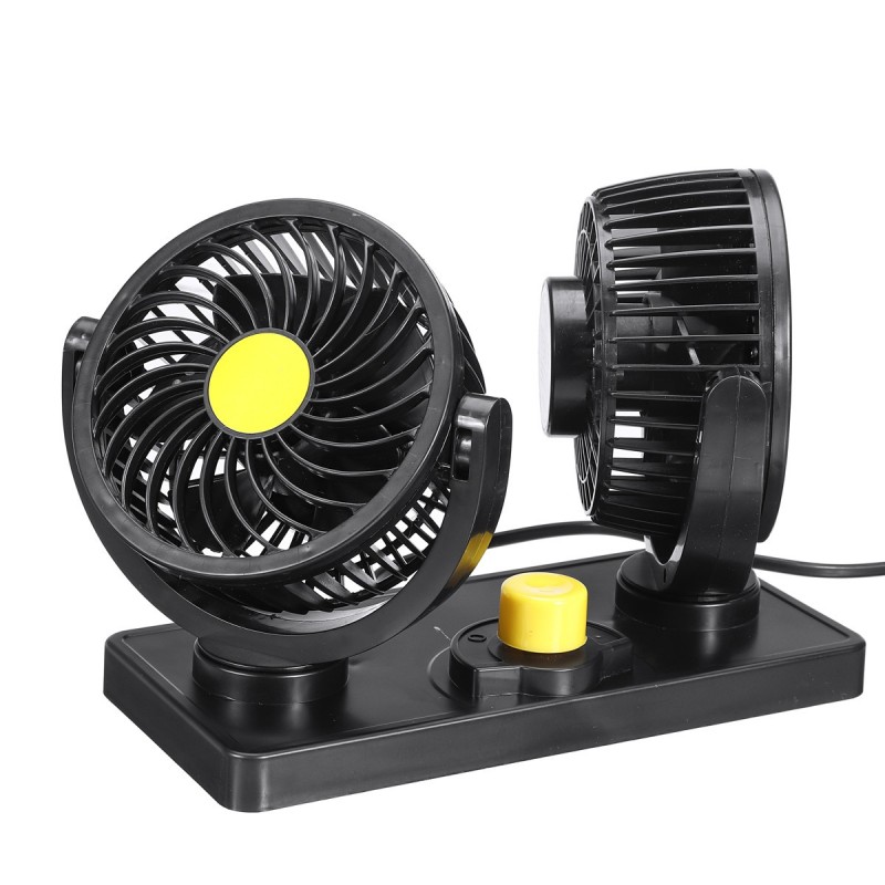 Andowl DOPPIO VENTILATORE PER AUTO CAMION CAMPER FURGONE 12V REGOLA...