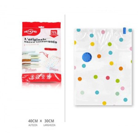 6x sacchi sacchetti salvaspazio armadio sottovuoto 40x30cm coperte abiti vestiti