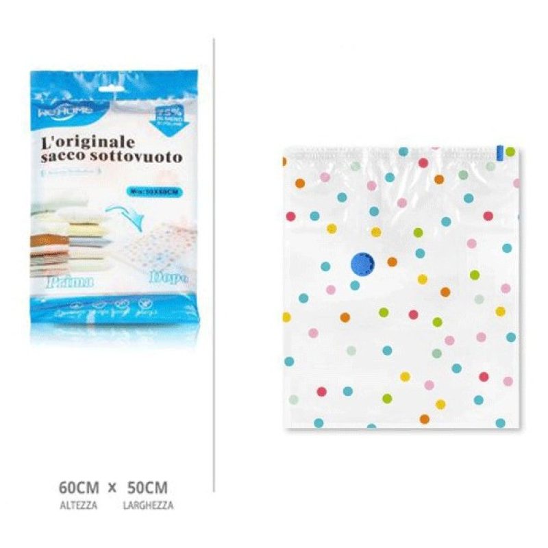 WeHome 6x sacchi sacchetti salvaspazio armadio sottovuoto 50x60cm c...