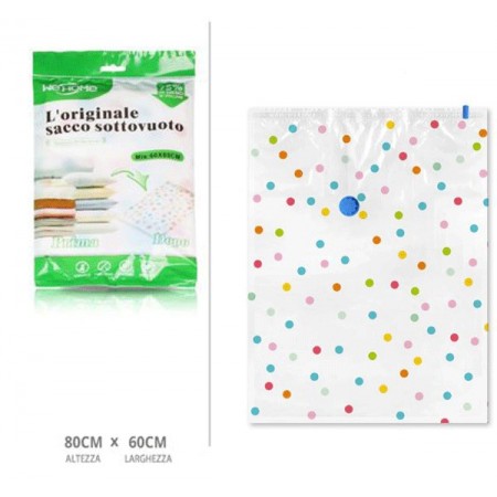 6x sacchi sacchetti salvaspazio armadio sottovuoto 60x80cm coperte abiti vestiti