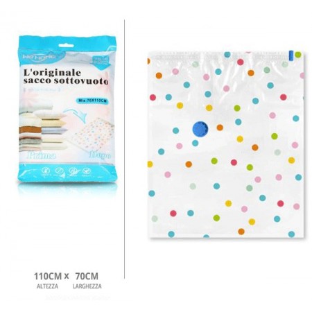 6 sacchi sacchetti salvaspazio armadio sottovuoto 70x110cm coperte abiti vestiti