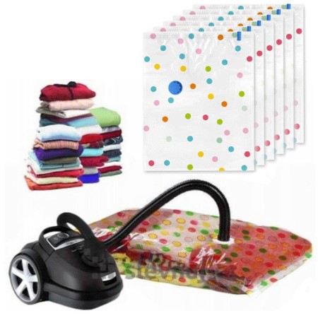 6 sacchi sacchetti salvaspazio armadio sottovuoto 70x120cm coperte abiti vestiti