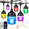 DRIWEI Catena luminosa luci esterni a LED RGB 14 lampadine impermea...