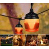 DRIWEI Catena luminosa luci esterni a LED RGB 14 lampadine impermea...