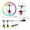 DRIWEI Catena luminosa luci esterni a LED RGB 14 lampadine impermea...