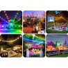 DRIWEI Catena luminosa luci esterni a LED RGB 14 lampadine impermea...