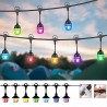 DRIWEI Catena luminosa luci esterni a LED RGB 14 lampadine impermea...