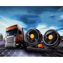 DOPPIO VENTILATORE PER AUTO CAMION CAMPER FURGONE 24 V REGOLABILE ARIA FRESCA