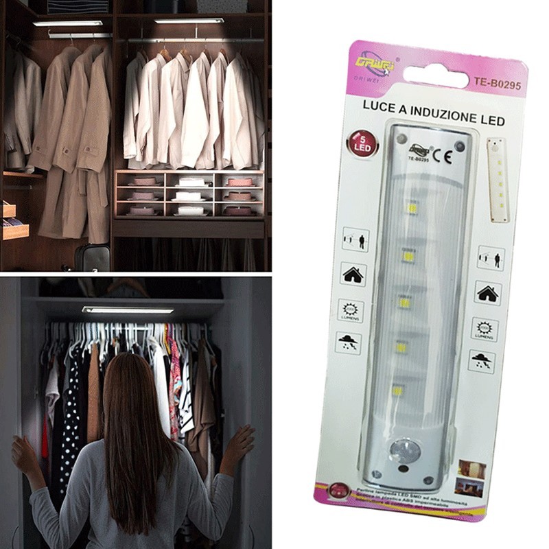 DRIWEI Lampada LED sospensione sensore calamita gancio sotto pensil...