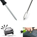 KIT RIPARAZIONE FORATURA RIPARA GOMME PNEUMATICI STRISCE AUTO MOTO CAMPER RUOTA